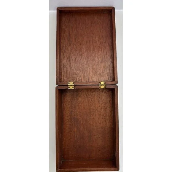 Vintage Wooden Jewelry Keepsake Trinket Box Floral Grandmacore Cottagecore 7"x5" - Picture 8 of 10